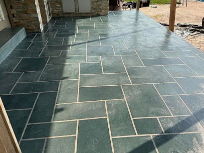 Beautiful Stamped and Stained Concrete Driveway in Perry GA